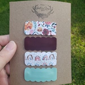Fall vibes snap clip hair accessory set